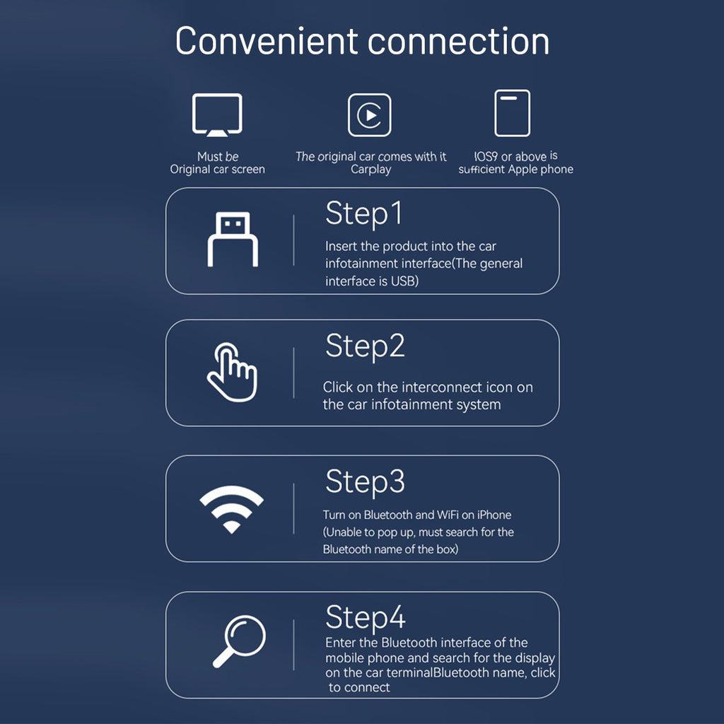 NEW USB Wireless CarPlay Adapter For Wireless Dongle Plug Play
