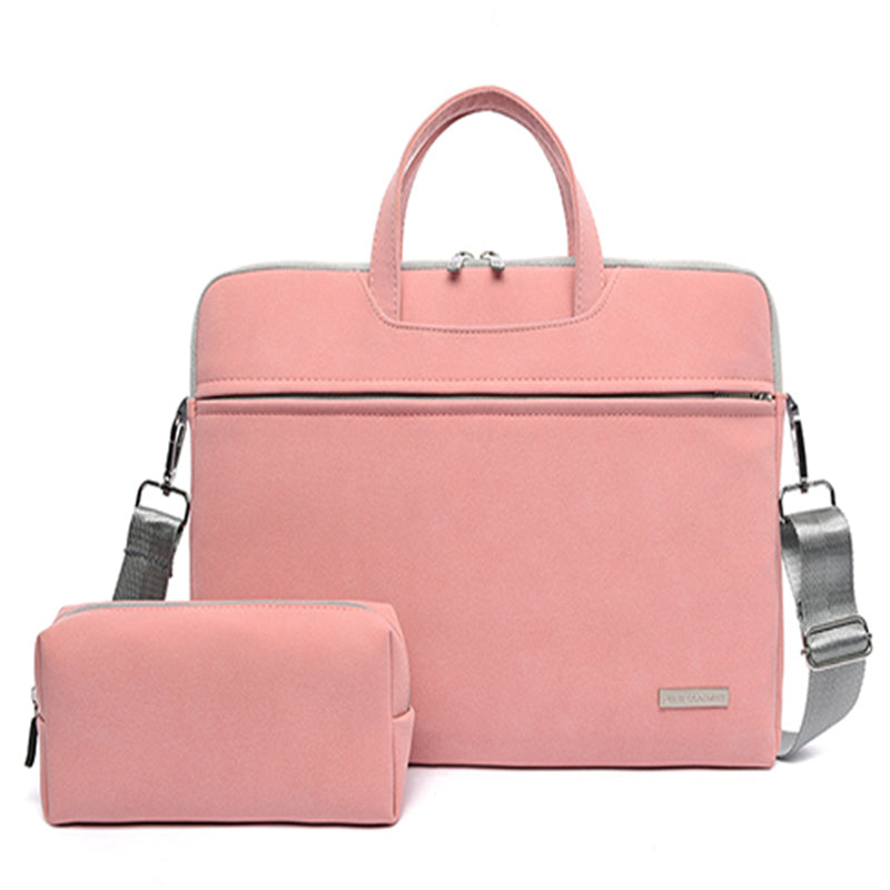Bolso de cuero PU para mujer, funda para portátil, maletín para Macbook Air de 13,3, 14, 15,6 pulgadas, bolsos de mano para hombre, bandolera, bolso para ratón