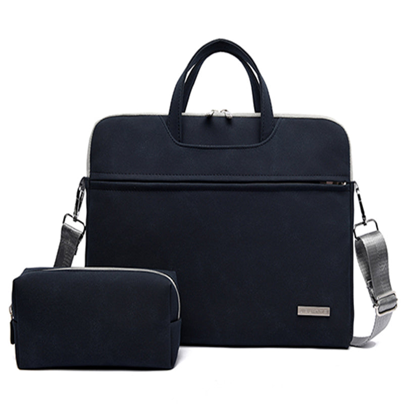 Bolso de cuero PU para mujer, funda para portátil, maletín para Macbook Air de 13,3, 14, 15,6 pulgadas, bolsos de mano para hombre, bandolera, bolso para ratón