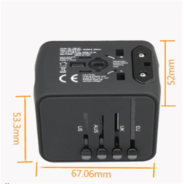 Multi-Function Power Socket | USB Ports | EU Plug