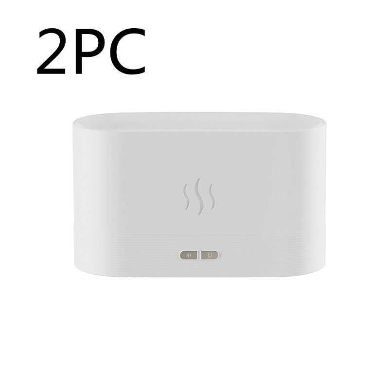 Difusor de Aroma con Luz de Llama, Humidificador de Niebla, Difusor de Aromaterapia con Protección de Apagado Automático sin Agua para Spa, Hogar, Yoga, Oficina