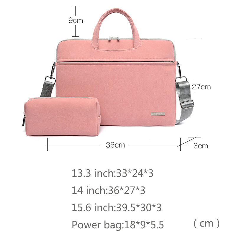 Bolso de cuero PU para mujer, funda para portátil, maletín para Macbook Air de 13,3, 14, 15,6 pulgadas, bolsos de mano para hombre, bandolera, bolso para ratón
