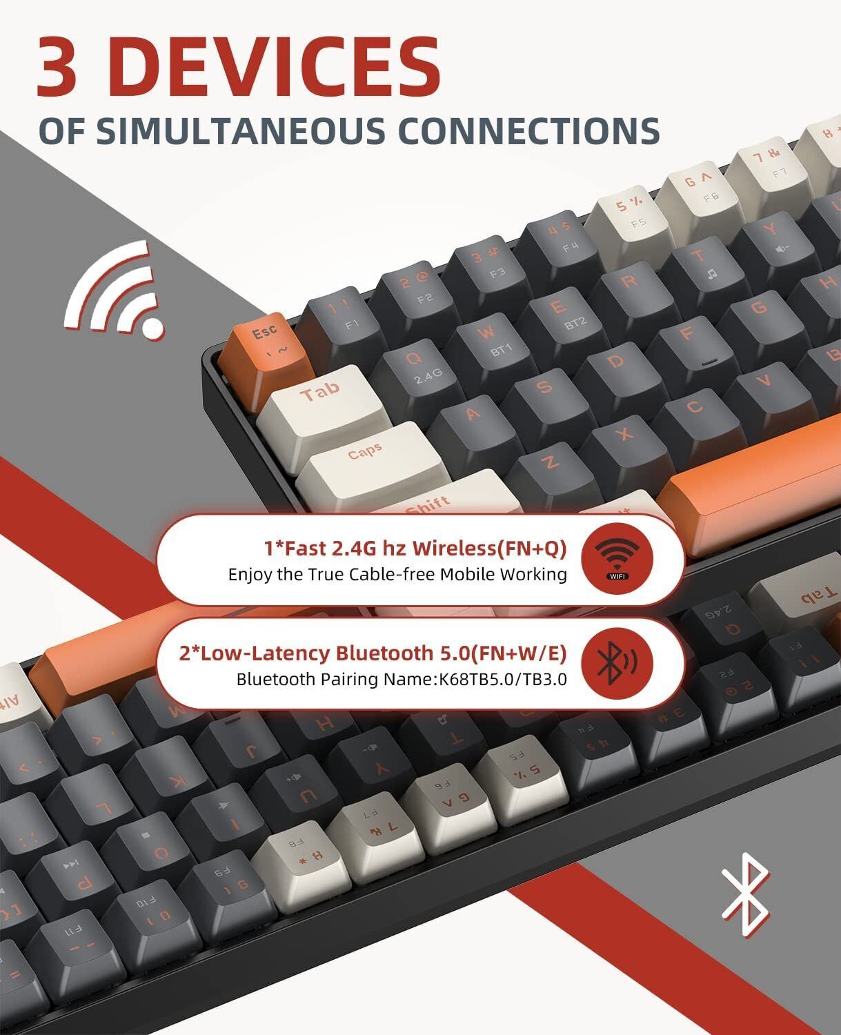 Wireless Bluetooth Mechanical Keyboard