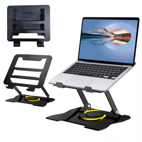 360° Rotating Laptop Stand — Foldable Ergonomic Riser