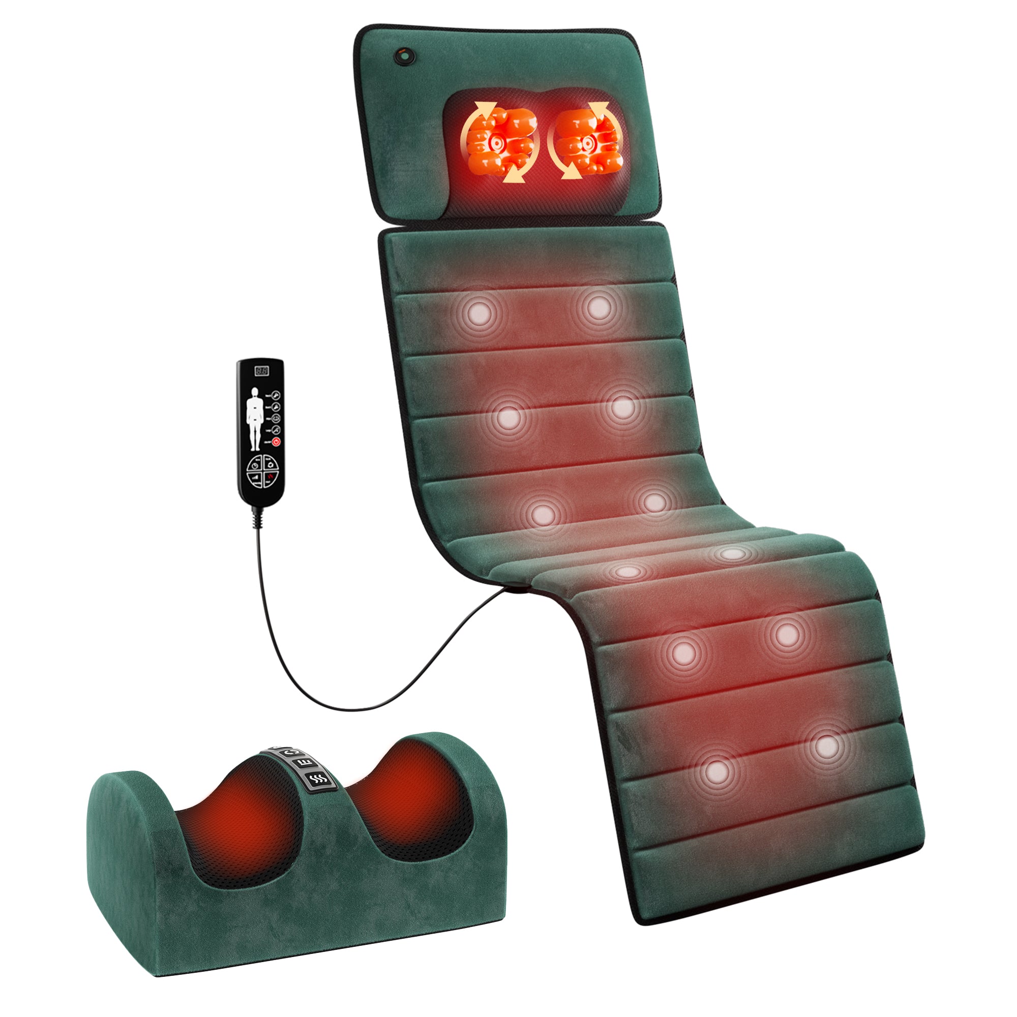 Almohada de Masaje para Cuello con Terapia de Calor y Control Remoto Multimodo, Dispositivo de Relajación para Hombros y Cuello, Masajeador Multifuncional, Almohada Cervical para Dormir y para el Cuello